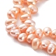Fili di perle di perle d'acqua dolce coltivate naturali PEAR-J007-81B-2