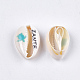Perlas de concha de cowrie impresas SHEL-S276-12A-2