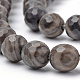 Cordón de madera negro natural cuentas de piedra hebras G-Q462-92-8mm-3