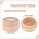 2 Uds. Cajas de almacenamiento de dientes de hoja caduca de madera redonda de 2 estilos CON-FG0001-09-2