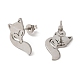 304 Stainless Steel Stud Earrings EJEW-H095-01P-2