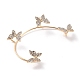 Butterfly Crystal Rhinestone Cuff Earrings for Girl Women Gift EJEW-F275-02A-G-3