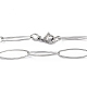 201 collar de cadena con clip de acero inoxidable para hombres y mujeres NJEW-I122-12B-P-2