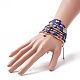 Set di braccialetti elastici con perline in ottone e semi di vetro e semi di vetro e set di braccialetti elasticizzati per donna BJEW-JB09249-03-6