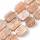 Chapelets de perles de pierre de soleil naturelle naturelles G-C098-A12-01-1