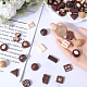 Sunnyclue 60 Stück 15 Stile undurchsichtige Schokoladen-Harz-Cabochons CRES-SC0002-67-3