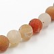 Dépoli rondes perles d'agate naturelle brins G-O038-04B-2