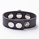 Leather Snap Bracelets BJEW-JB02594-3