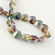 Electroplate Faceted Glass Heart Beads EGLA-R091-02-2