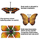 Crafans 3D 3Pcs 3 Style Butterfly & Flower Iron Ornaments AJEW-CF0001-12B-3