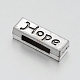 Mixed Rectangle with Word Tibetan Style Alloy Slide Charms TIBEB-X0032-AS-FF-2