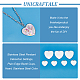 UNICRAFTALE 24pcs 2 Sizes Heart Tray Charm Stainless Steel Blank Bezel Pendant Trays Base Charm Pendant Blanks for Photo Pendant Resin Craft Jewelry Making STAS-UN0004-46P-5