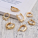 Fashewelry orecchini a cerchio in ottone 14 pz 7 stili KK-FW0001-07-3