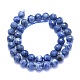 Fili di perle di diaspro macchia blu naturale G-K310-A22-10mm-2
