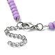 6 collier de perles de rocaille en verre de 6 couleurs avec 304 fermoirs en acier inoxydable. NJEW-JN04380-4