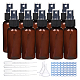 DIY化粧品容器キット  プラスチックスプレーボトル、ファンネルホッパー、ドロッパー、ラベルペースト  ココナッツブラウン  113x32mm  容量：50ミリリットル  16個/セット DIY-BC0011-28A-1