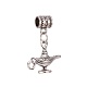 Antique Silver Plated Alloy European Dangle Charms MPDL-L028-13AS-2