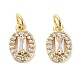 Латунные микро проложить кубического циркония подвески KK-C051-04G-04-1