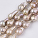 Hebras de perlas keshi de perlas barrocas naturales PEAR-Q015-001-1