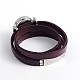 3-Loop Wrap Leather Watch Bracelets BJEW-O106-01-4