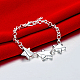 Brass Star Link Bracelets BJEW-BB17065-4