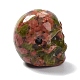 天然石ユナカイトビーズ  ハロウィンの頭蓋骨  11~11.5x8.5~9x11~11.5mm  穴：0.9~1mm G-C038-01P-4