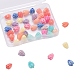 40pcs 8 couleurs de perles de résine de poudre de coquille RESI-CJ0001-144-7