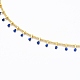 Colliers de chaîne de perles faits à la main en laiton émaillé NJEW-JN03145-3