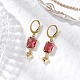 Стеклянные серьги с защелкой EJEW-JE06397-05-1