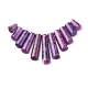 Lepidolita natural / hebras de perlas de piedra de mica púrpura G-F626-02-2