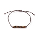 Bracelet de perles tressées rondelles en pierres mélangées naturelles et synthétiques BJEW-JB10018-3