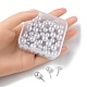 60 pz 3 dimensioni grado a orecchini a bottone in plastica con perle finte per donna EJEW-YW0001-09-4