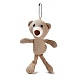 Cartoon PP Cotton Plush Simulation Soft Stuffed Animal Toy Bear Pendants Decorations HJEW-K043-03-2