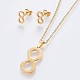 304 Stainless Steel Pendant  Necklace and Stud Earrings Jewelry Sets SJEW-K151-83G-1