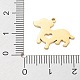 304ステンレス鋼ペンダント  ハートチャーム付きの犬  ゴールドカラー  15x19x1mm  穴：1.2mm STAS-Z054-03G-3