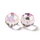 UV Plating Rainbow Iridescent Acrylic Beads TACR-D010-01F-3
