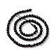 Natürliche schwarze Onyxperlenstränge G-E203-01-3