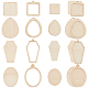 PH PandaHall 16pcs Wooden Embroidery Hoop with Cutouts 4 Styles Embroidery Hoop Pendants Wooden Stitch Hoop with Wood Pieces Mini Wooden Frames for DIY Pendant Keychain Necklace Embroidery Craft WOOD-PH0009-51-1