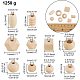 PandaHall 250g Assorted Natural Wooden Bead Round & Cube & Polygon & Rondelle & Oval & Column Spacer Beads Unfinished Wood Loose Beads for Bracelet Necklace Jewelry Making WOOD-PH0008-86-2