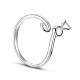 Shegrace simple elegante anillo de plata de ley chapado en rodio 925 JR445A-1