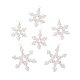 6 шт. 3 подвески в виде стеклянных снежинок PALLOY-JF03950-01-1