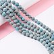 Natural Pyrite & Turquoise Beads Strands G-K317-A21-2