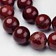 Chapelets de perles en jaspe rouge naturel G-D809--15-12mm-3