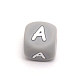 Silikon-Alphabet-Perlen für die Herstellung von Armbändern oder Halsketten SIL-TAC001-01A-A-1