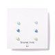 Set di orecchini a bottone triangolari in resina per ragazze e donne EJEW-D278-12S-1