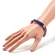 Bling strass en pâte polymère tube incurvé perles bracelet extensible pour les femmes BJEW-JB07490-05-3