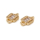 Rack Plating Brass Pave Clear Cubic Zirconia Connector Charms KK-C007-36G-3