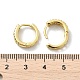 Латунные серьги-кольца из прозрачного кубического циркония EJEW-D311-079G-5