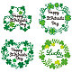 GLOBLELAND St. Patrick's Day Wreath Cutting Dies for Card Making Metal St. Patrick's Day Words Die Cuts Cutting Dies Templates for Scrapbooking Journal Embossing Paper Craft Decor DIY-WH0309-1617-1