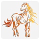 Plantilla de dibujo de caballo Fingerinspire DIY-WH0391-0195-1